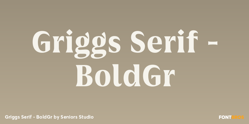 Griggs Serif - BoldGr Font Poster #1