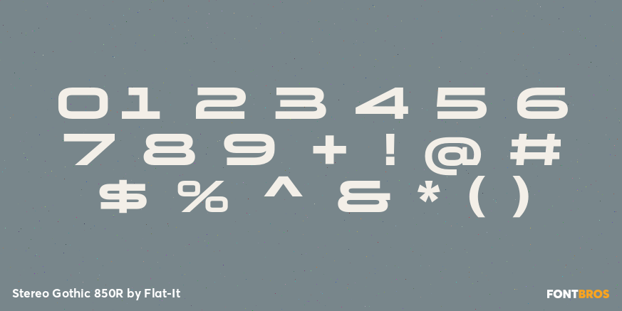 Stereo Gothic 850R Font Poster #1
