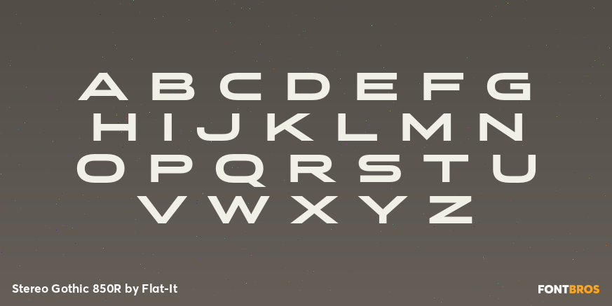 Stereo Gothic 850R Font Poster #1