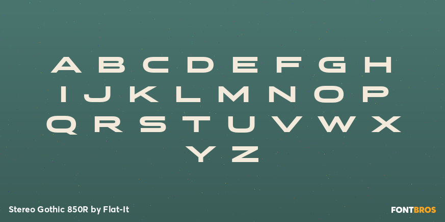 Stereo Gothic 850R Font Poster #1
