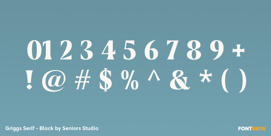 Griggs Serif - Black Font Poster #1