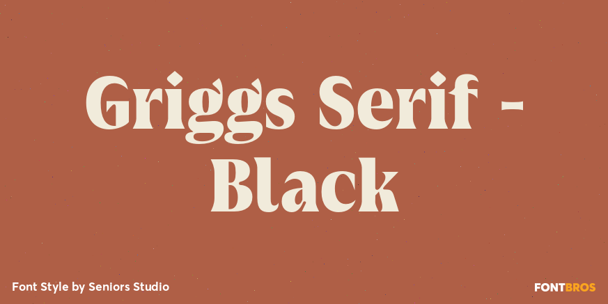 Griggs Serif - Black Font Poster #1
