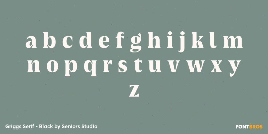 Griggs Serif - Black Font Poster #1