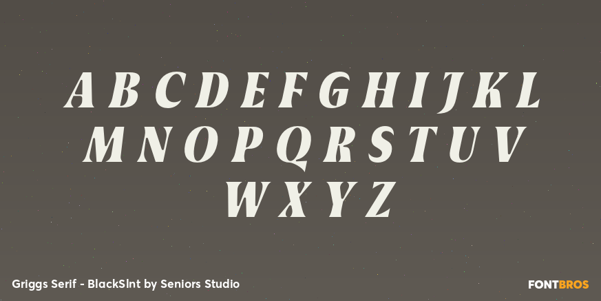 Griggs Serif - BlackSlnt Font Poster #2