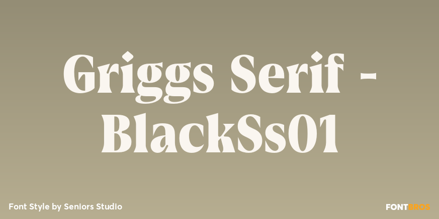 Griggs Serif - BlackSs01 Font Poster #1
