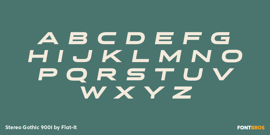 Stereo Gothic 900I Font Poster #2