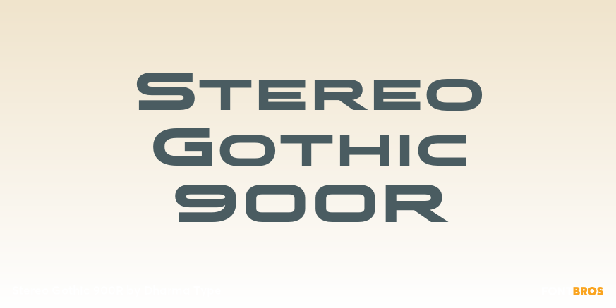 Stereo Gothic 900R Font Poster #1