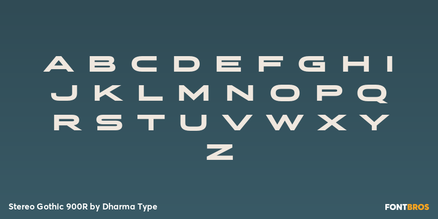 Stereo Gothic 900R Font Poster #3