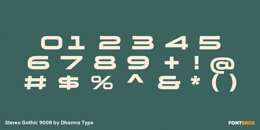 Stereo Gothic 900R Font Poster #4