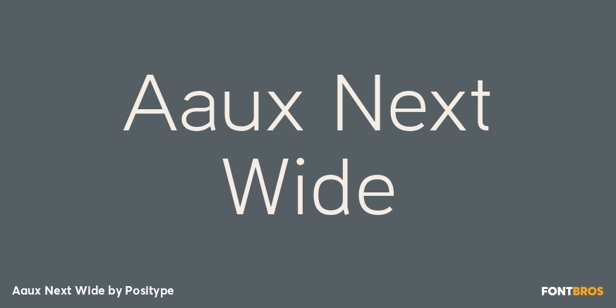 Aaux Next Wide Font Poster #1
