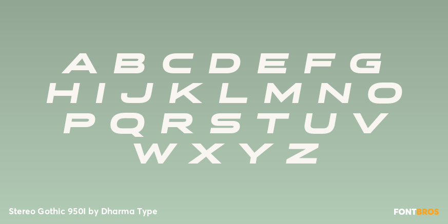 Stereo Gothic 950I Font Poster #2