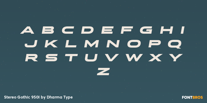 Stereo Gothic 950I Font Poster #3
