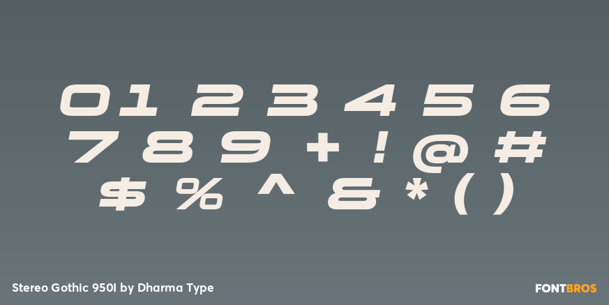 Stereo Gothic 950I Font Poster #4