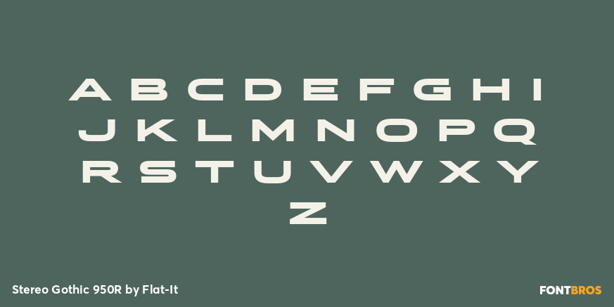 Stereo Gothic 950R Font Poster #3