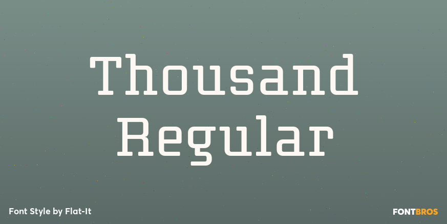 Thousand Regular Font Poster #1