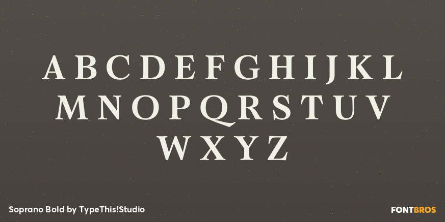 Soprano Bold Font Poster #2