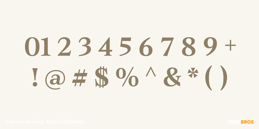 Soprano Bold Font Poster #4