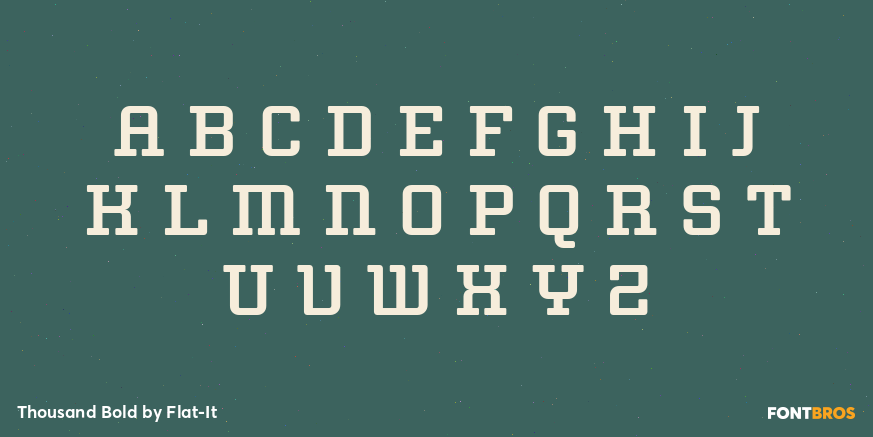 Thousand Bold Font Poster #2