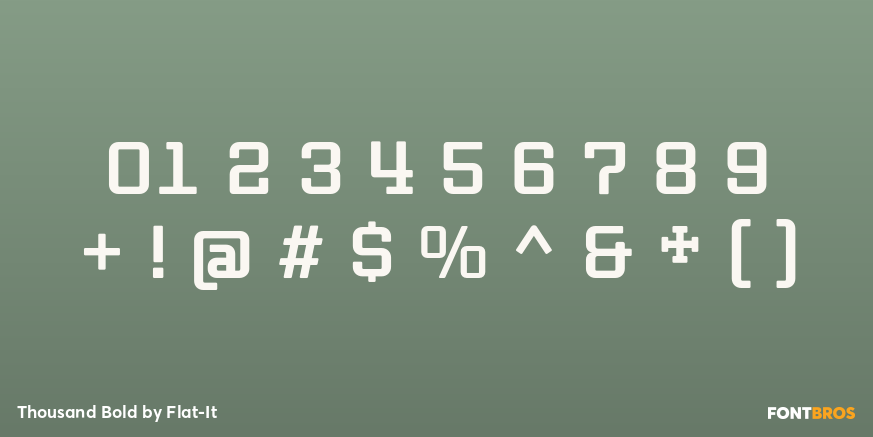 Thousand Bold Font Poster #4