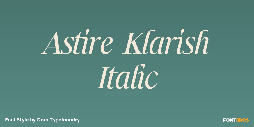 Astire Klarish Italic Font Poster #1