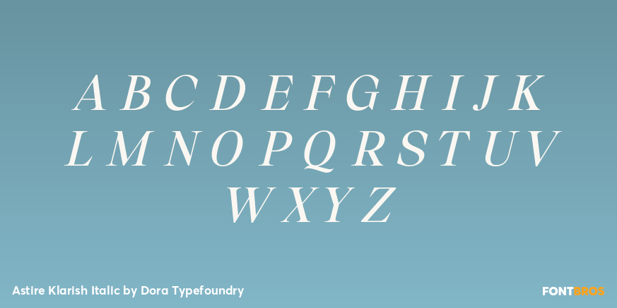 Astire Klarish Italic Font Poster #1