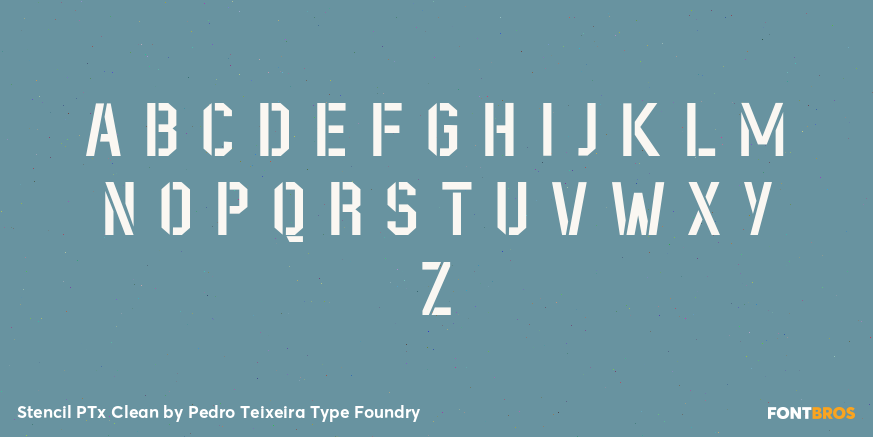 Stencil PTx Clean Font Poster #2