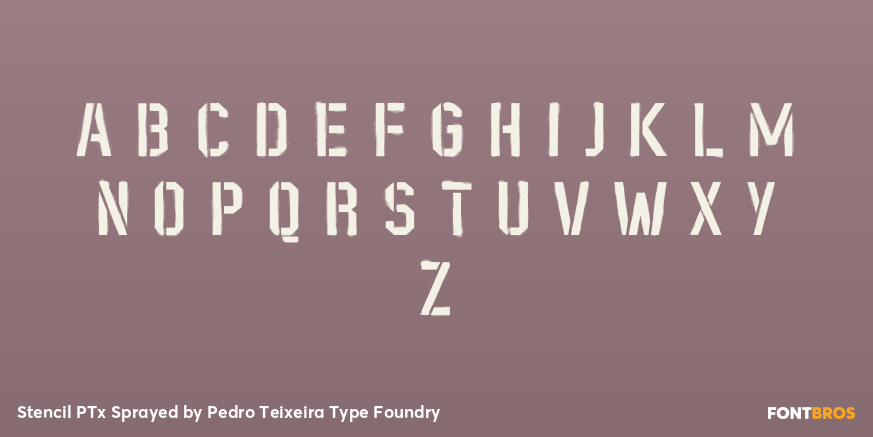 Stencil PTx Sprayed Font Poster #2