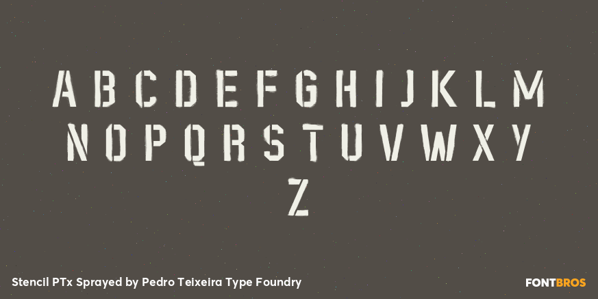 Stencil PTx Sprayed Font Poster #3