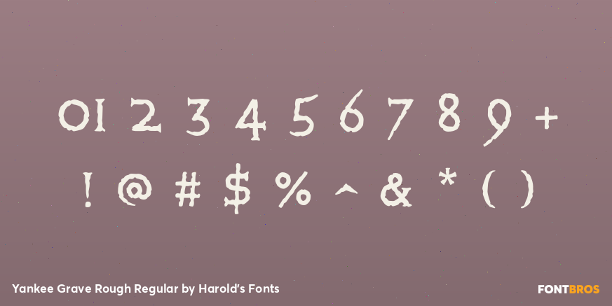 Yankee Grave Rough Regular Font Poster #1