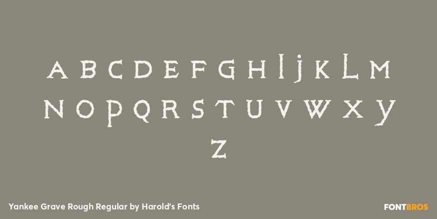 Yankee Grave Rough Regular Font Poster #1