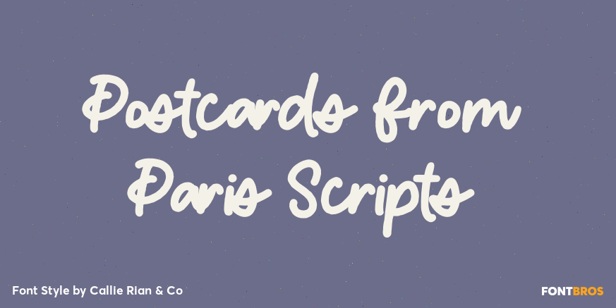 Postcards from Paris Scripts Font Poster #1