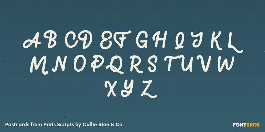Postcards from Paris Scripts Font Poster #2