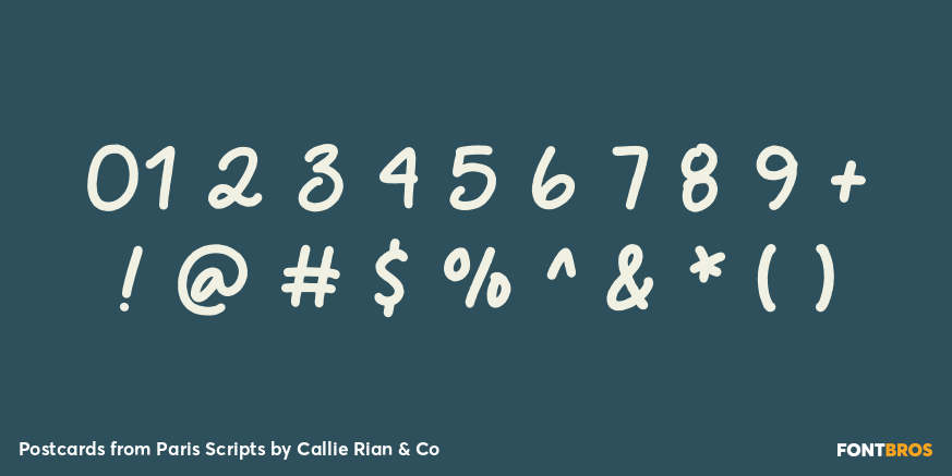 Postcards from Paris Scripts Font Poster #4