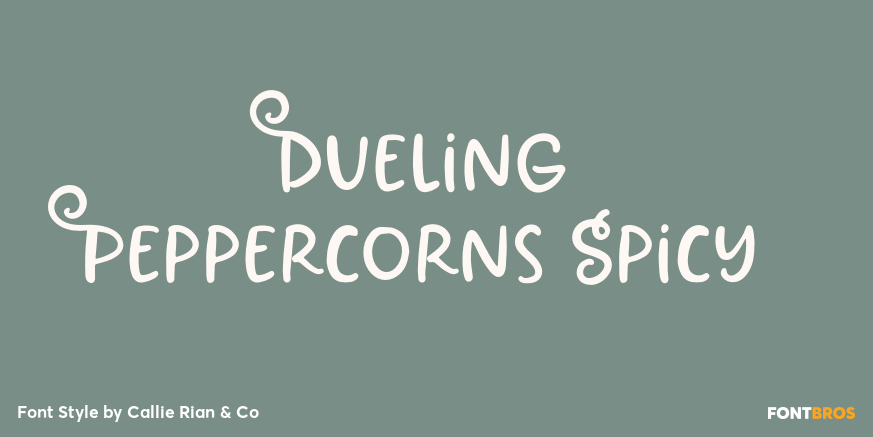Dueling Peppercorns Spicy Font Poster #1