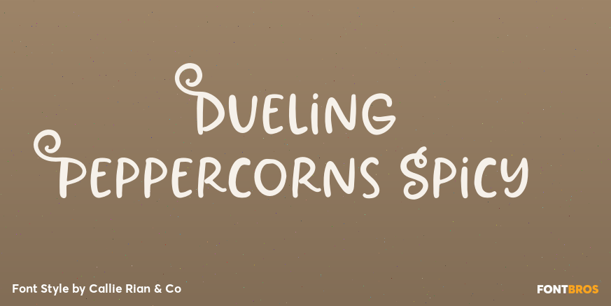 Dueling Peppercorns Spicy Font Poster #1