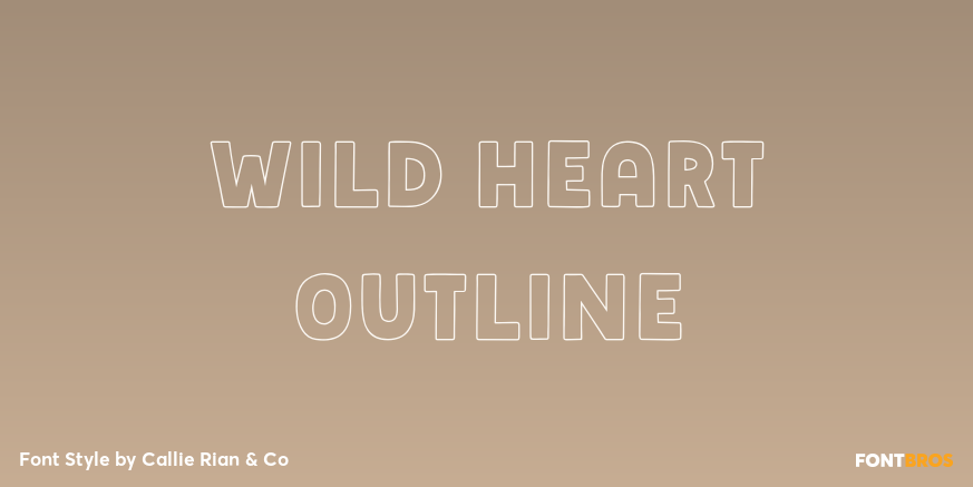 Wild Heart Outline Poster