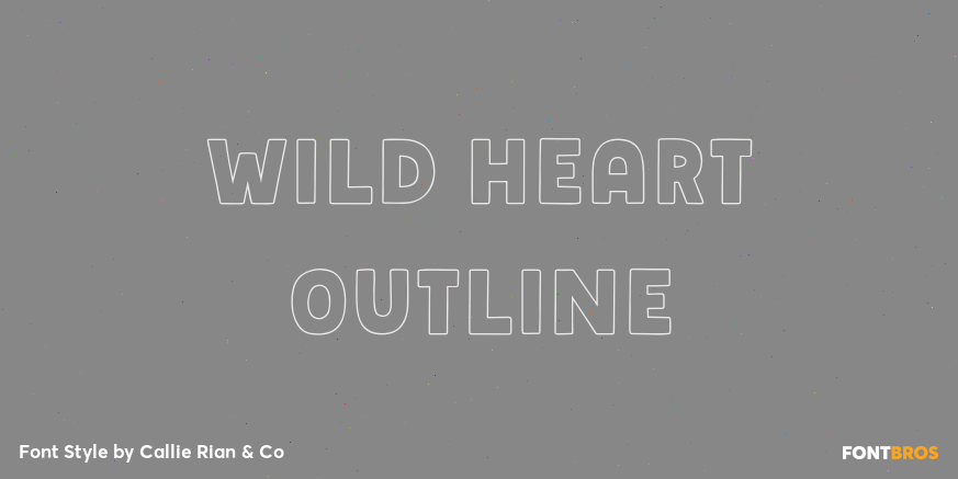 Wild Heart Outline Poster