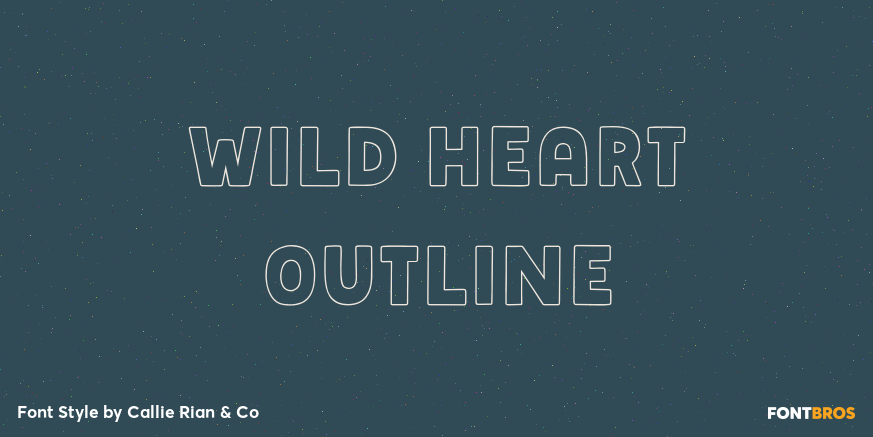 Wild Heart Outline Poster