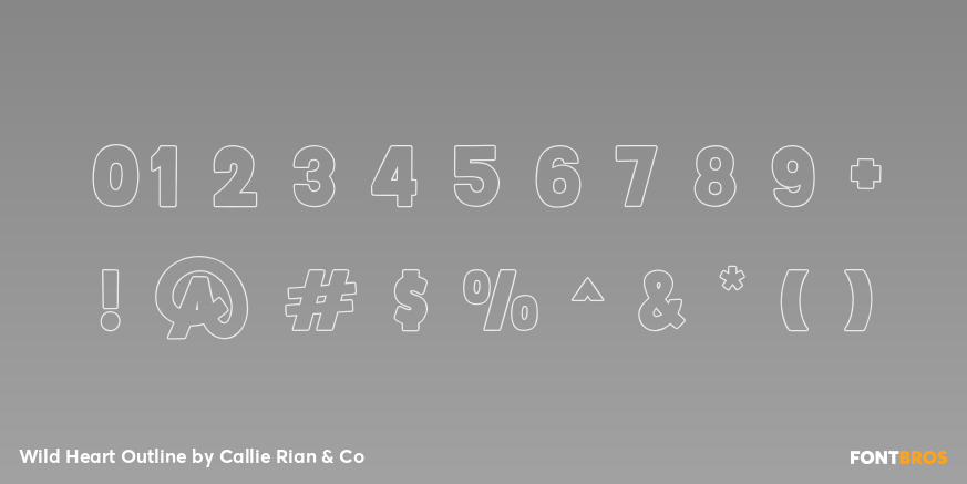 Wild Heart Outline Font Poster #1