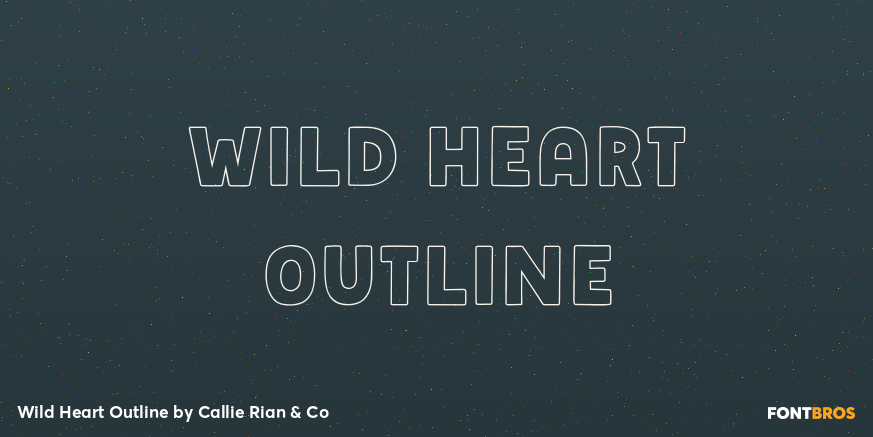 Wild Heart Outline Poster