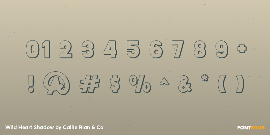 Wild Heart Shadow Font Poster #1