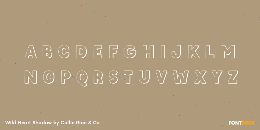 Wild Heart Shadow Font Poster #2