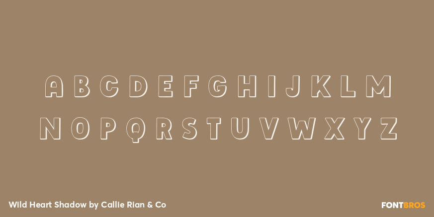 Wild Heart Shadow Font Poster #3