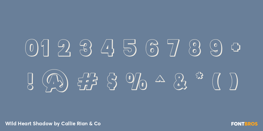 Wild Heart Shadow Font Poster #4