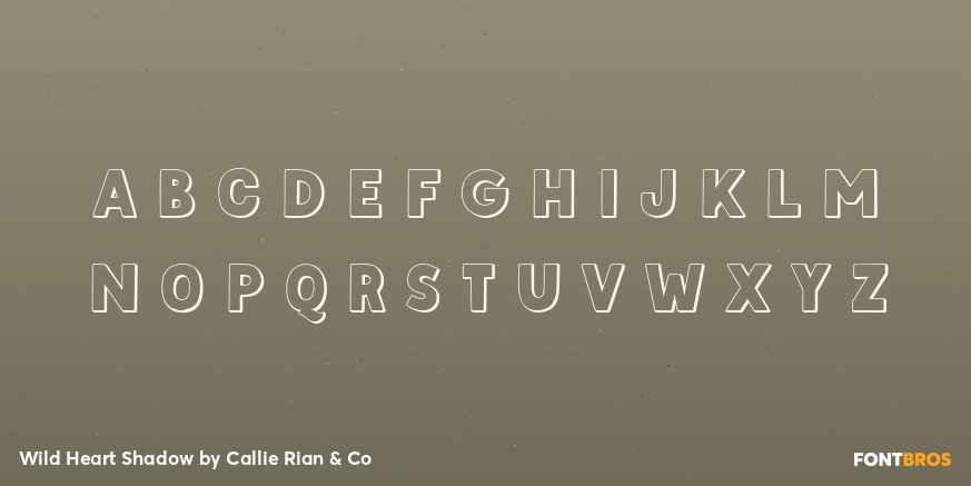 Wild Heart Shadow Font Poster #1
