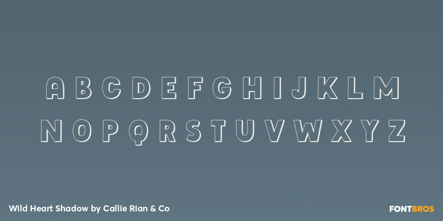 Wild Heart Shadow Font Poster #1