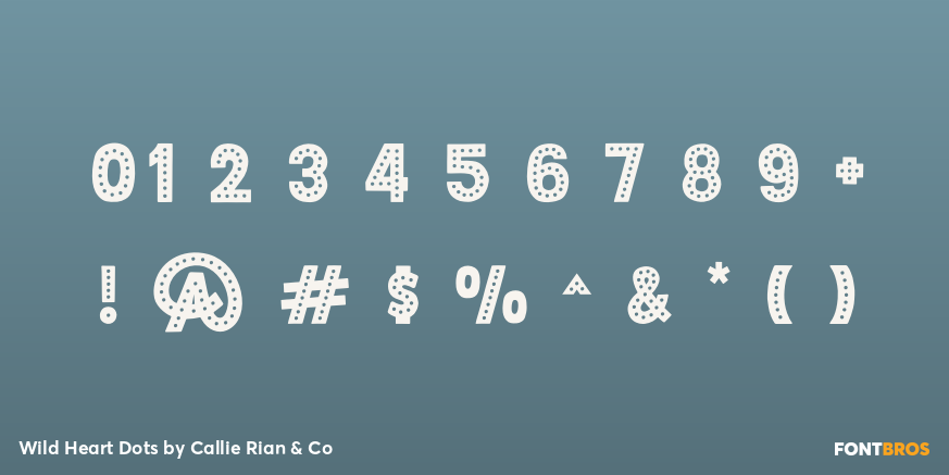 Wild Heart Dots Font Poster #1