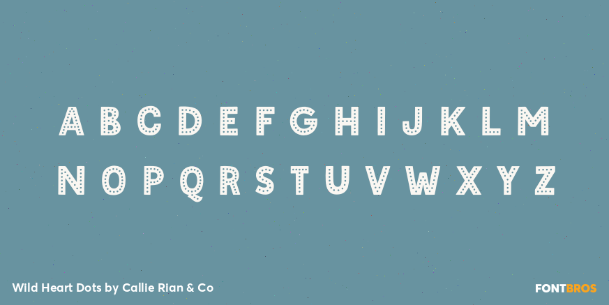 Wild Heart Dots Font Poster #2