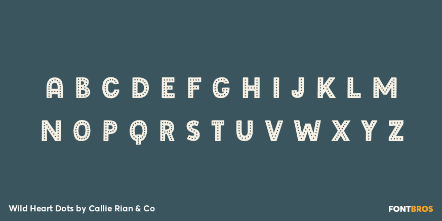 Wild Heart Dots Font Poster #3