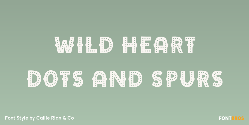 Wild Heart Dots and Spurs Poster